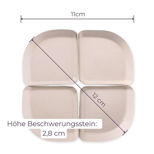 11cm Beschwerungsstein/ 4teilig/ passend für 2 Liter Fido-Glas
