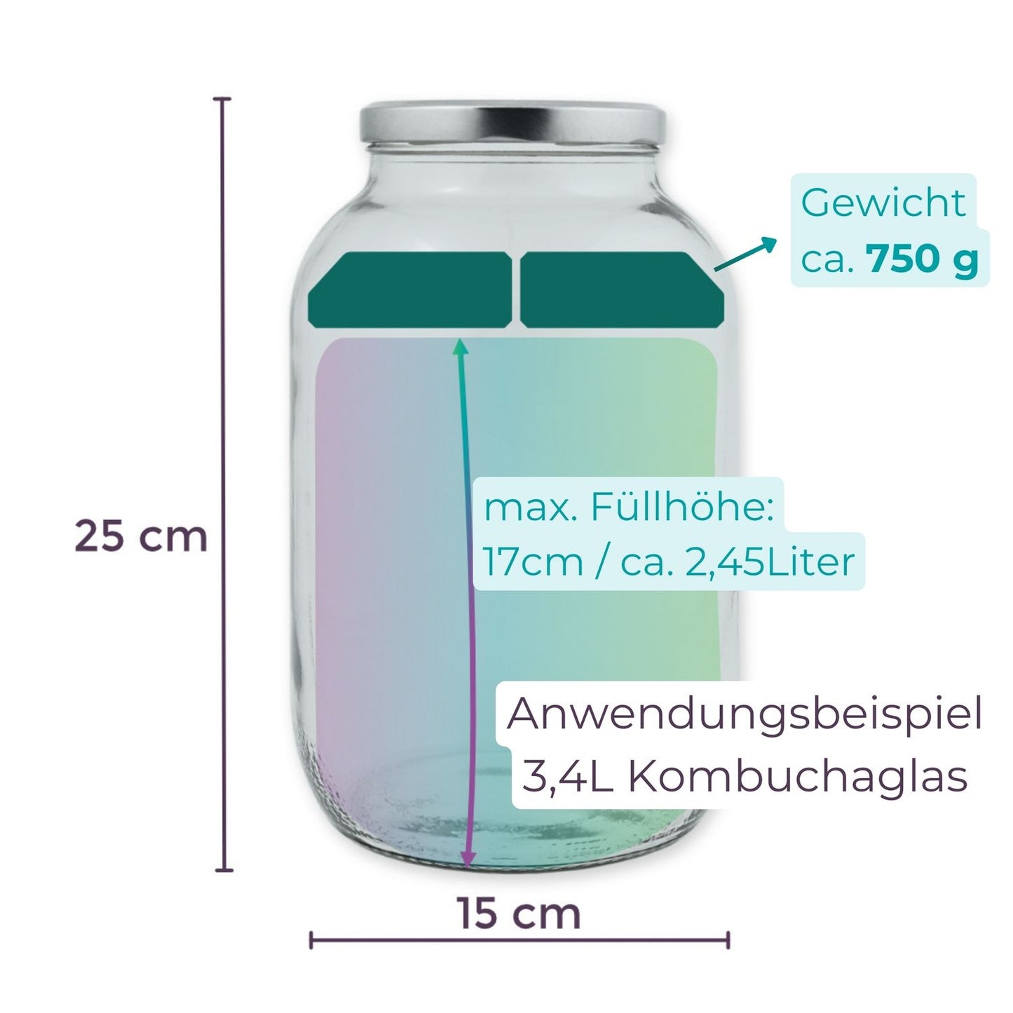 13,5cm Beschwerungsstein/ 3-teilig