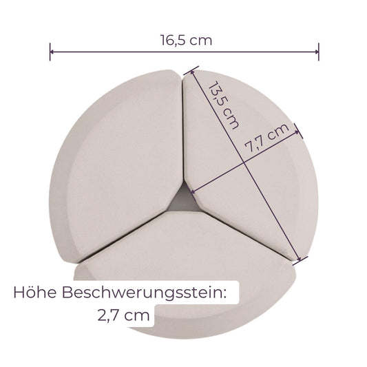 16,5cm Beschwerungsstein/ 3-teilig