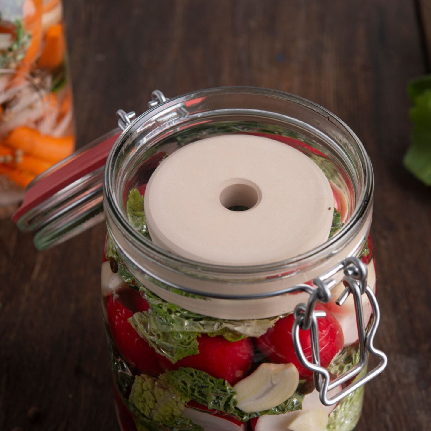 Drahtbügelglas 0,8L + 8cm Beschwerungsstein