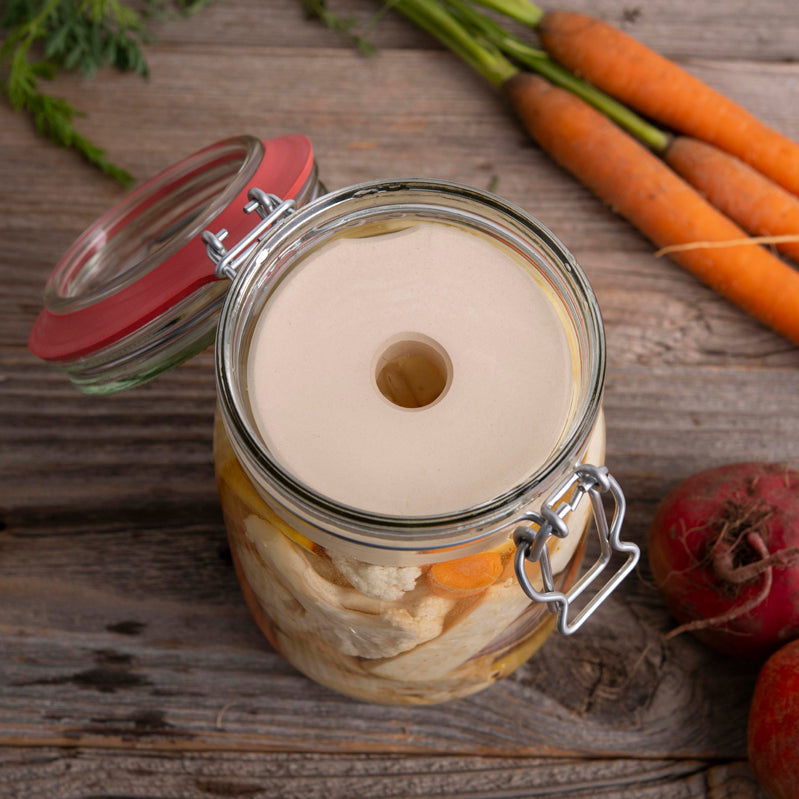 Drahtbügelglas + Beschwerungsstein - Starterset