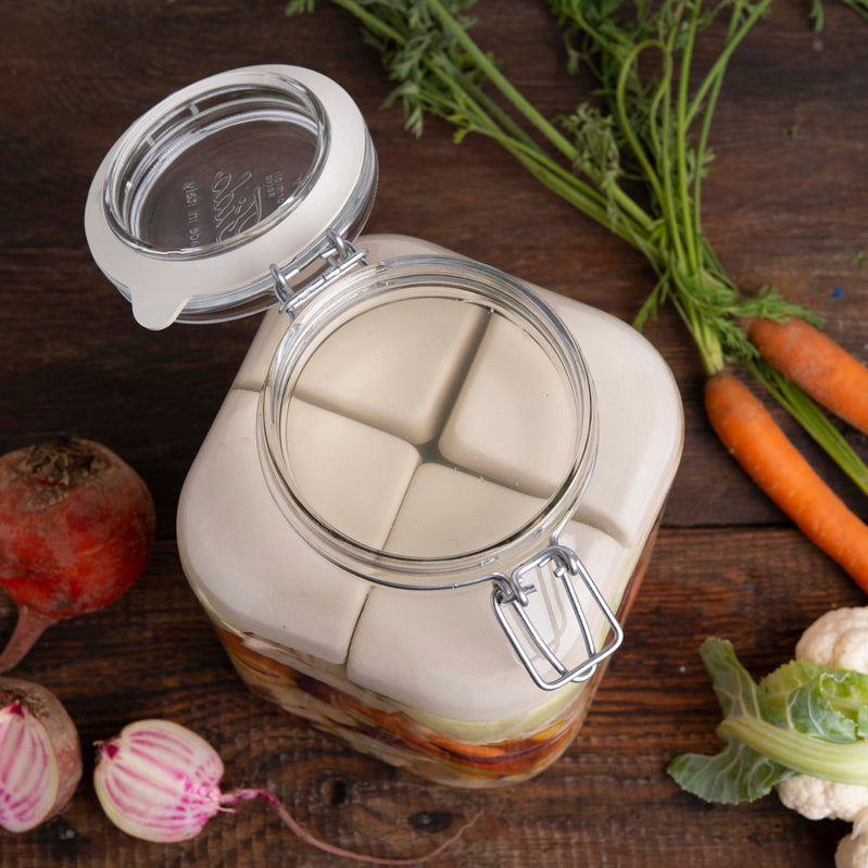 12,8cm Beschwerungsstein/ 4teilig/ passend für 3 Liter Fido-Glas