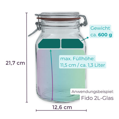 11cm Beschwerungsstein/ 4teilig/ passend für 2 Liter Fido-Glas