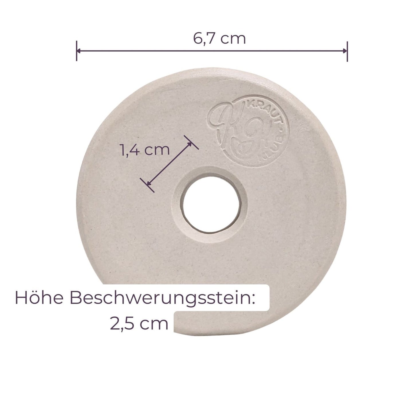 6,7cm Beschwerungsstein
