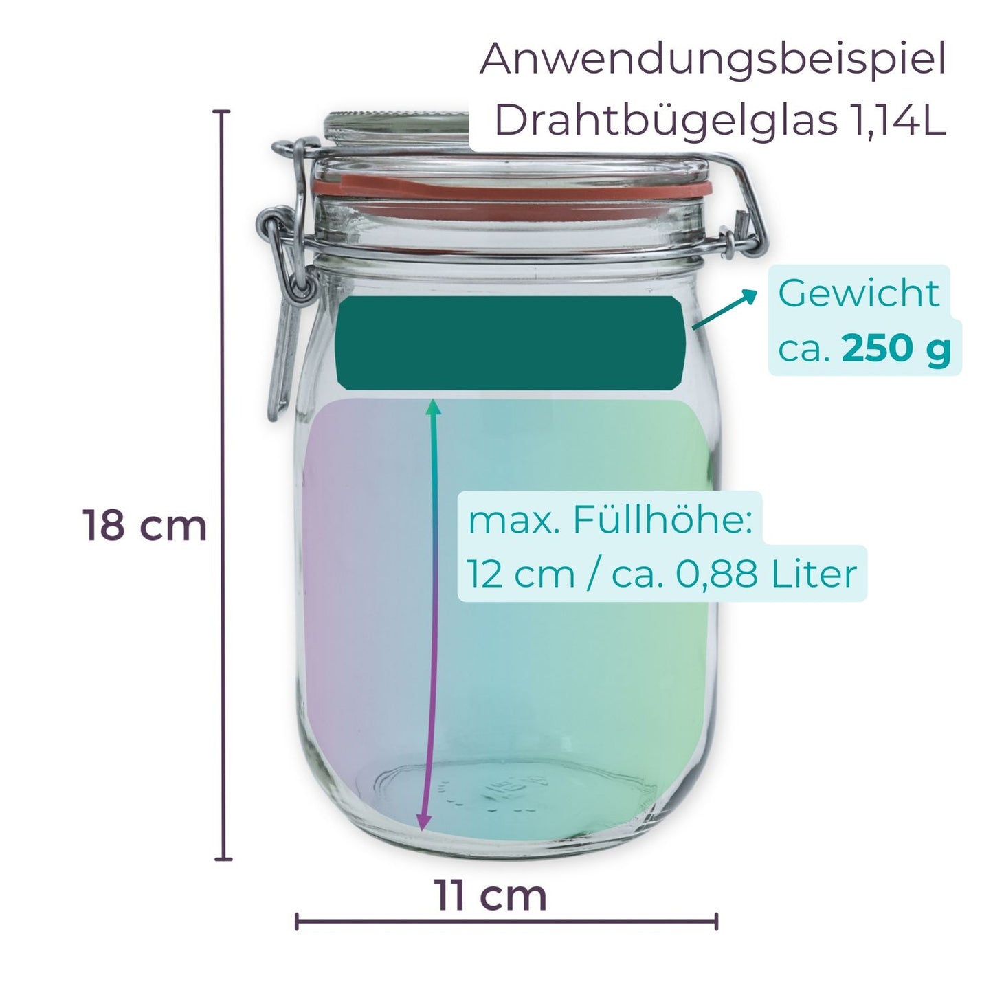 8cm Beschwerungsstein/ glasiert - bunt - 4er Pack