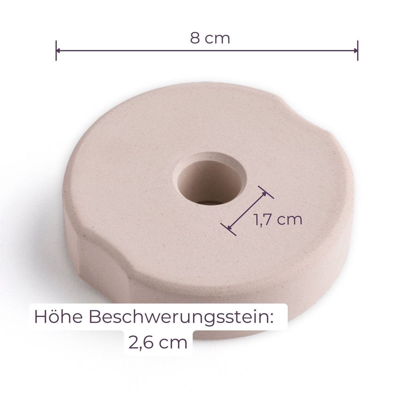 8cm Beschwerungsstein - 4er Pack